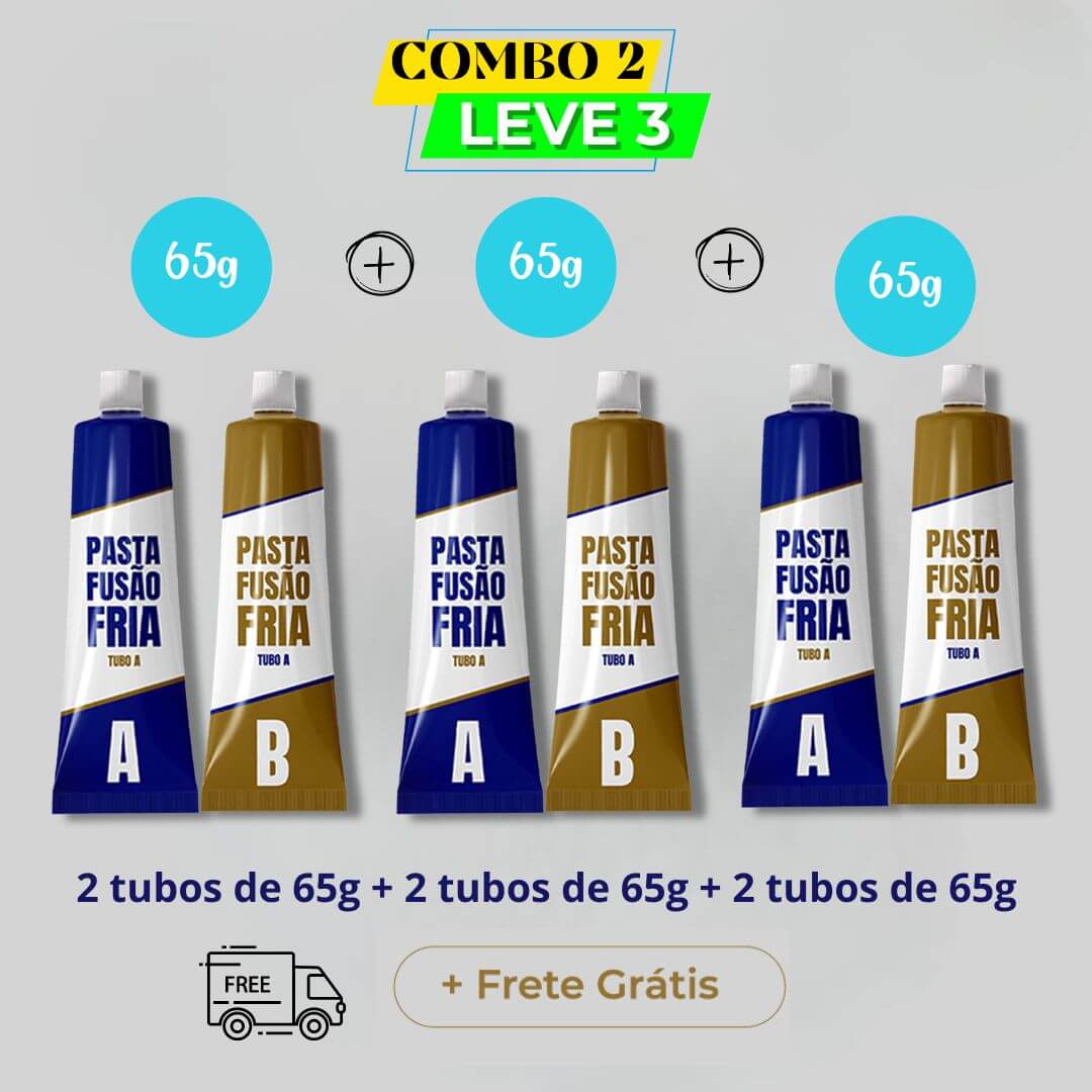 Solda Fusão Fria LP: Reparador Profissional Super Resistente e de Secagem Rápida