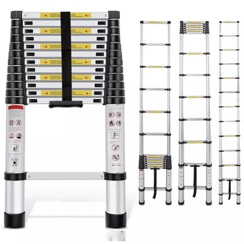 Escada Telescopica De Aluminio 5 Metros 13 Degraus