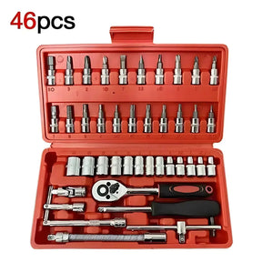 Kit Chave Catraca e Soquetes 46 Peças + Desconto de Lançamento