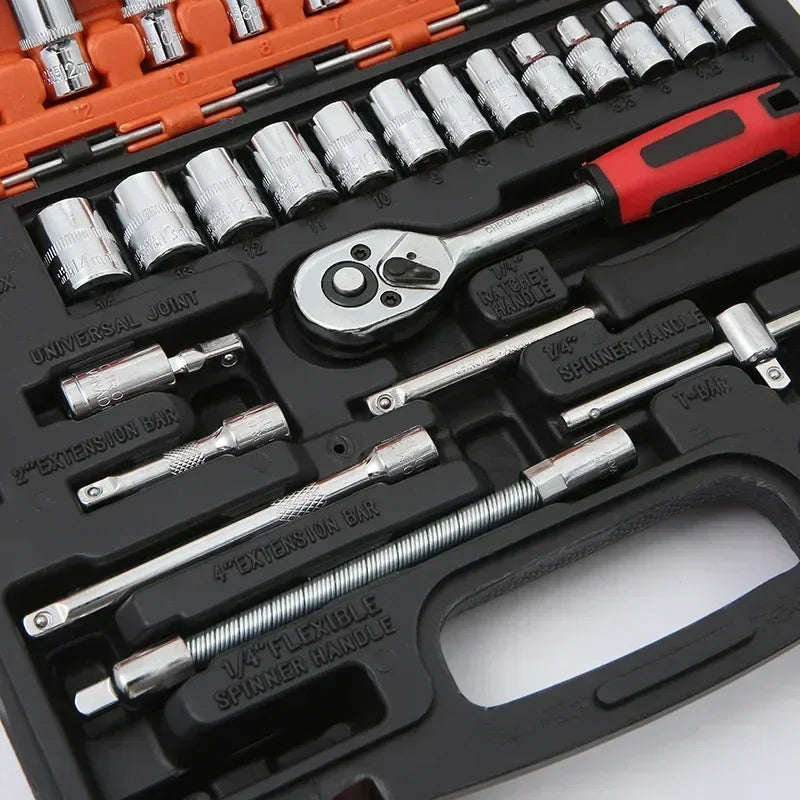 Kit Chave Catraca e Soquetes 46 Peças + Desconto de Lançamento