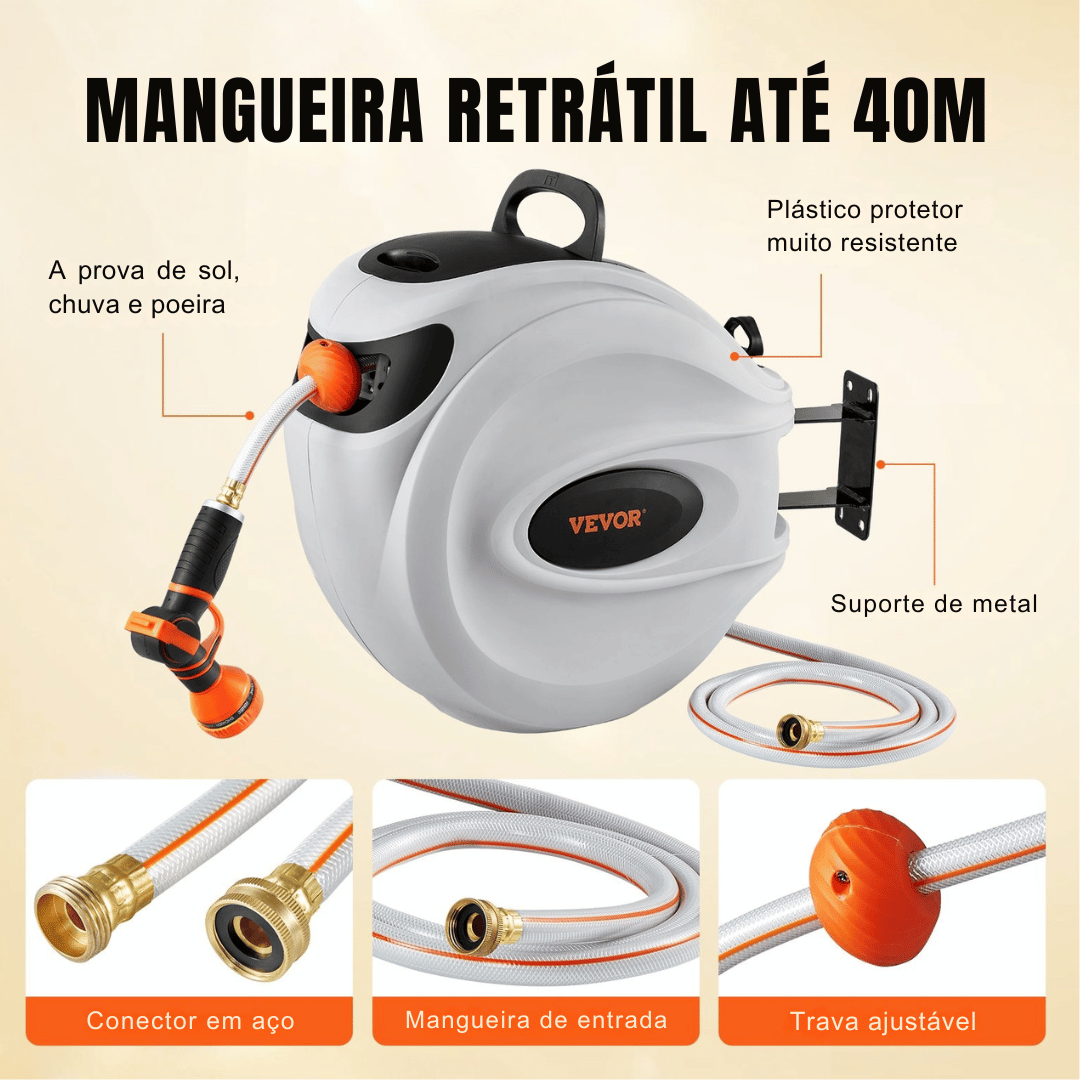 Mangueira Retrátil Vevor 40m